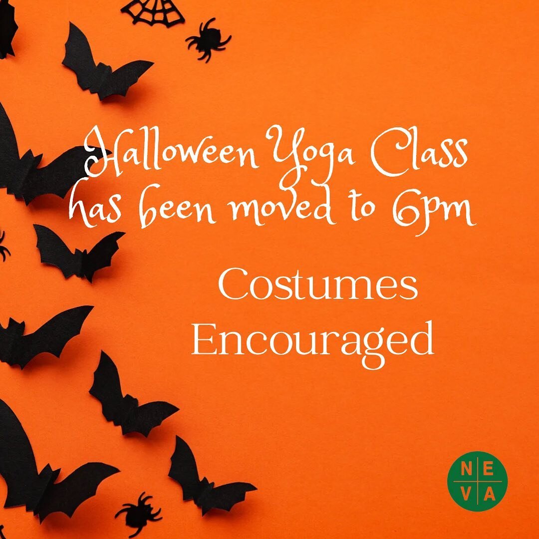 Todays Halloween Yoga Class has been moved to 6pm today, Costumes Encouraged . $5 all week, every week.  #yogaeverydamnday #noexcuses #yogalife #yogatherapy #massageandyoga #recovery #selfcare #movefitliveyoga #movefitliveyoga #nevamassageyoga#nmys