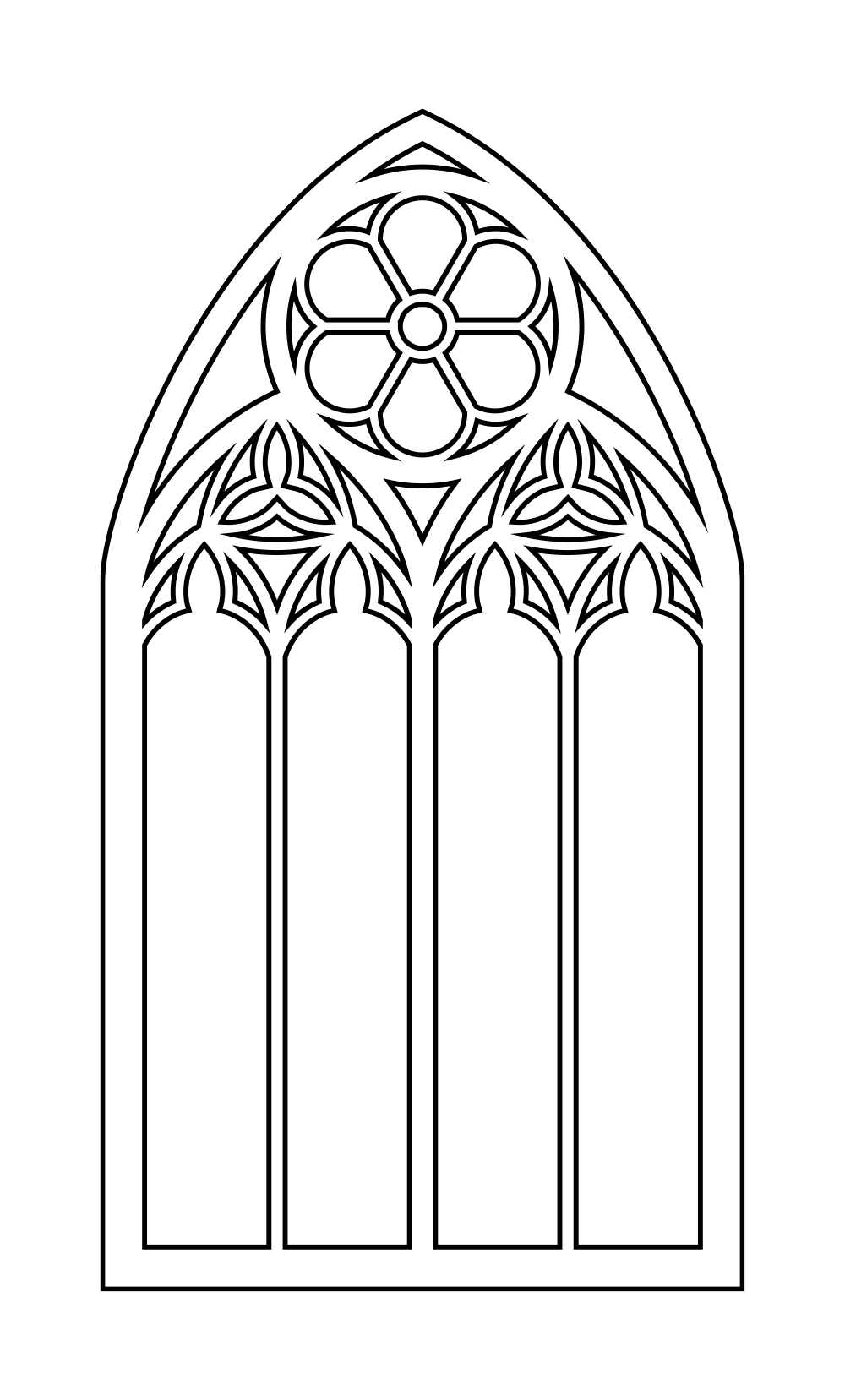 De-Creation Myths by Louis Rakovich, illustration, cathedral window