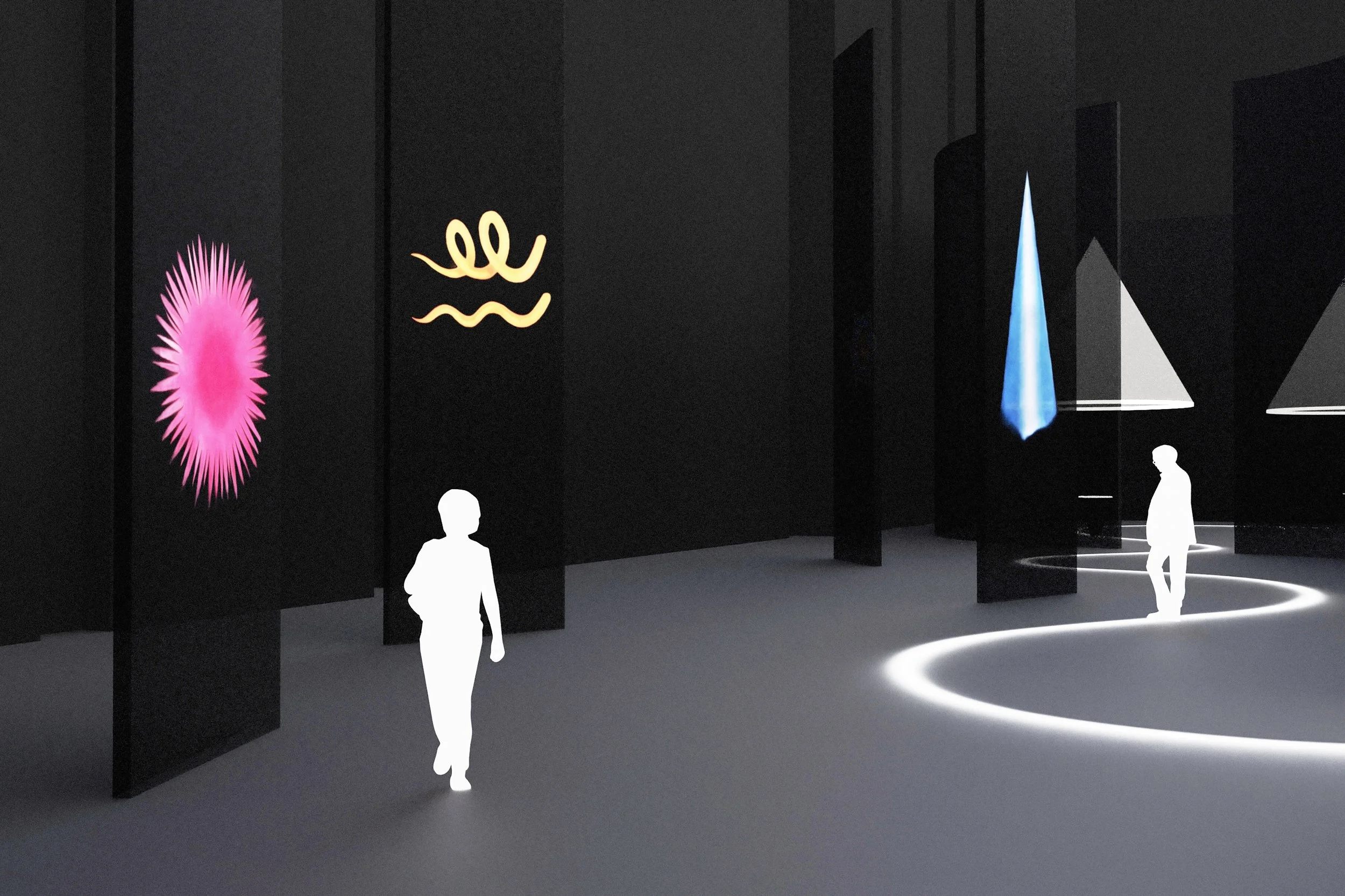 Mediums of Conjuring is a speculative exhibit on the junction of spiritualism, technology and art. Designed by Louis Rakovich at RISD (Rhode Island School of Design). Theosophy, thought forms.