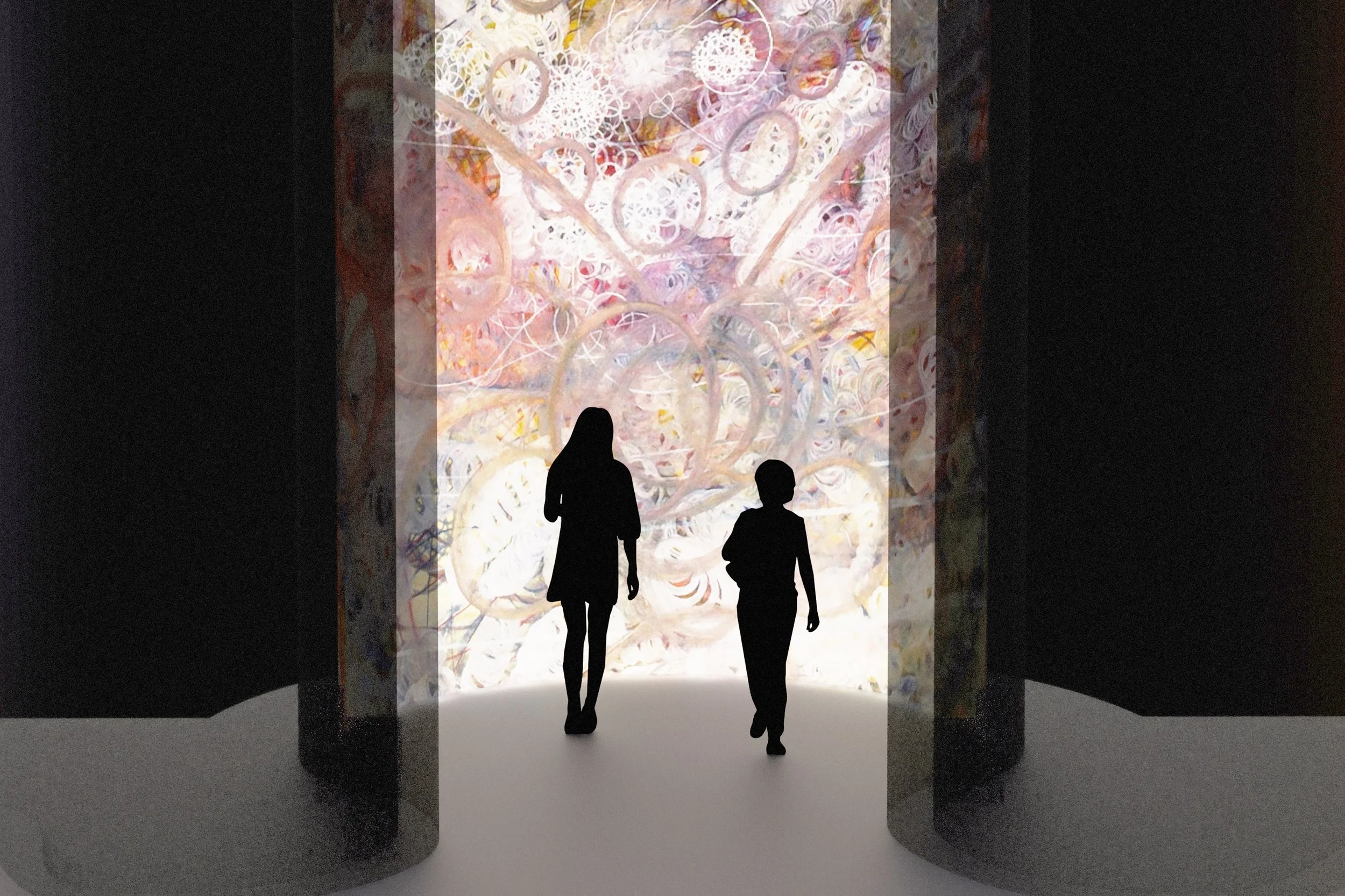 Mediums of Conjuring is a speculative exhibit on the junction of spiritualism, technology and art. Designed by Louis Rakovich at RISD (Rhode Island School of Design). Spirit drawing, Georgiana Houghton.