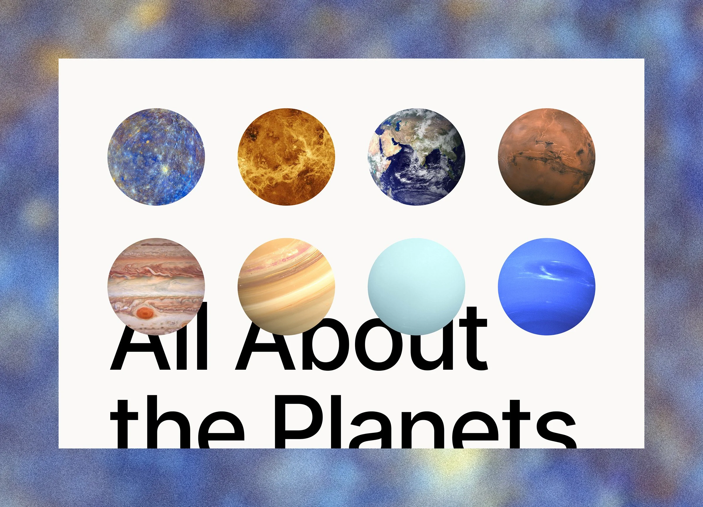 Framing the Cosmos (NASA)
 visual design 