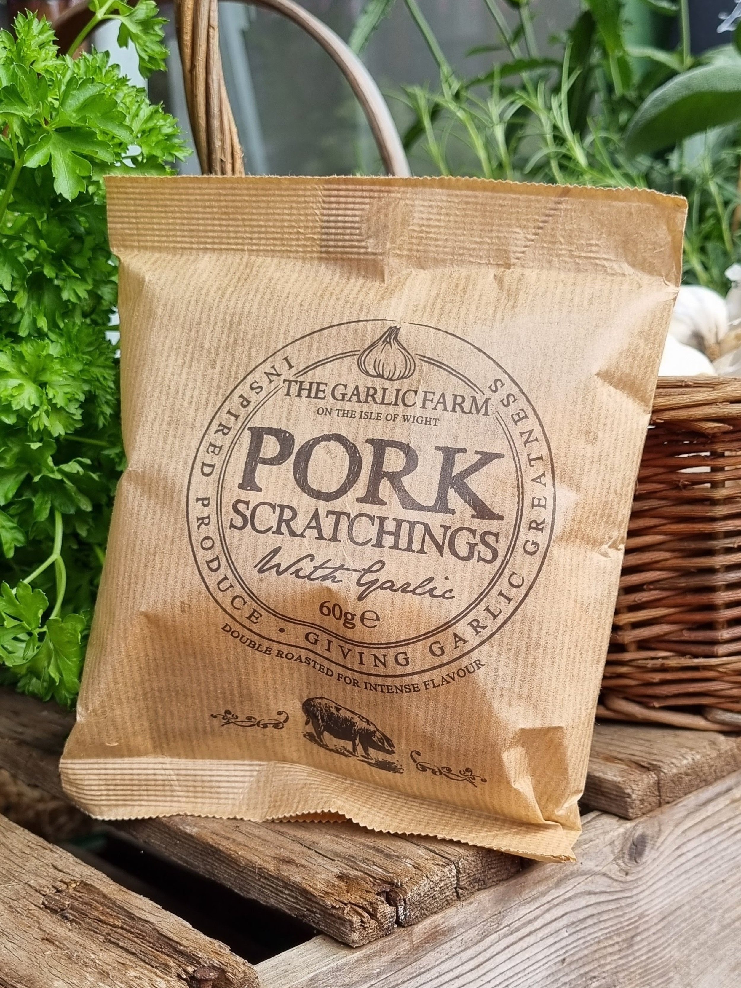 Pork Scratchings with Garlic