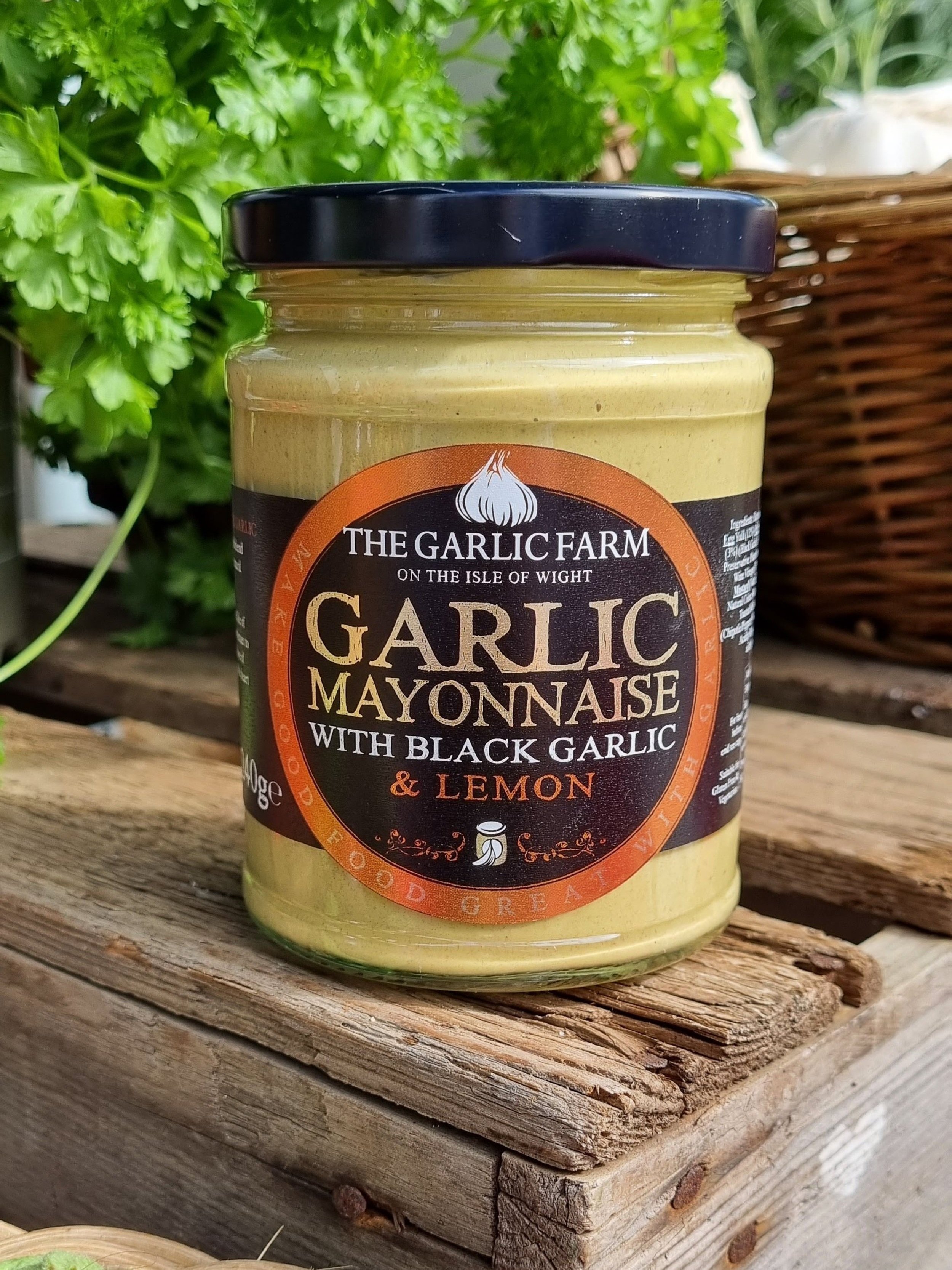 Garlic Mayonnaise with Black Garlic and Lemon