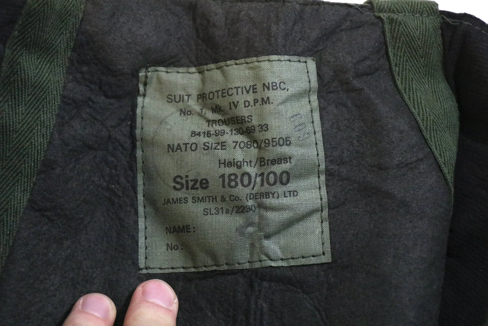 British Chemical Suit Protective NBC No 1 MK IV DPM — Iraqi Militaria