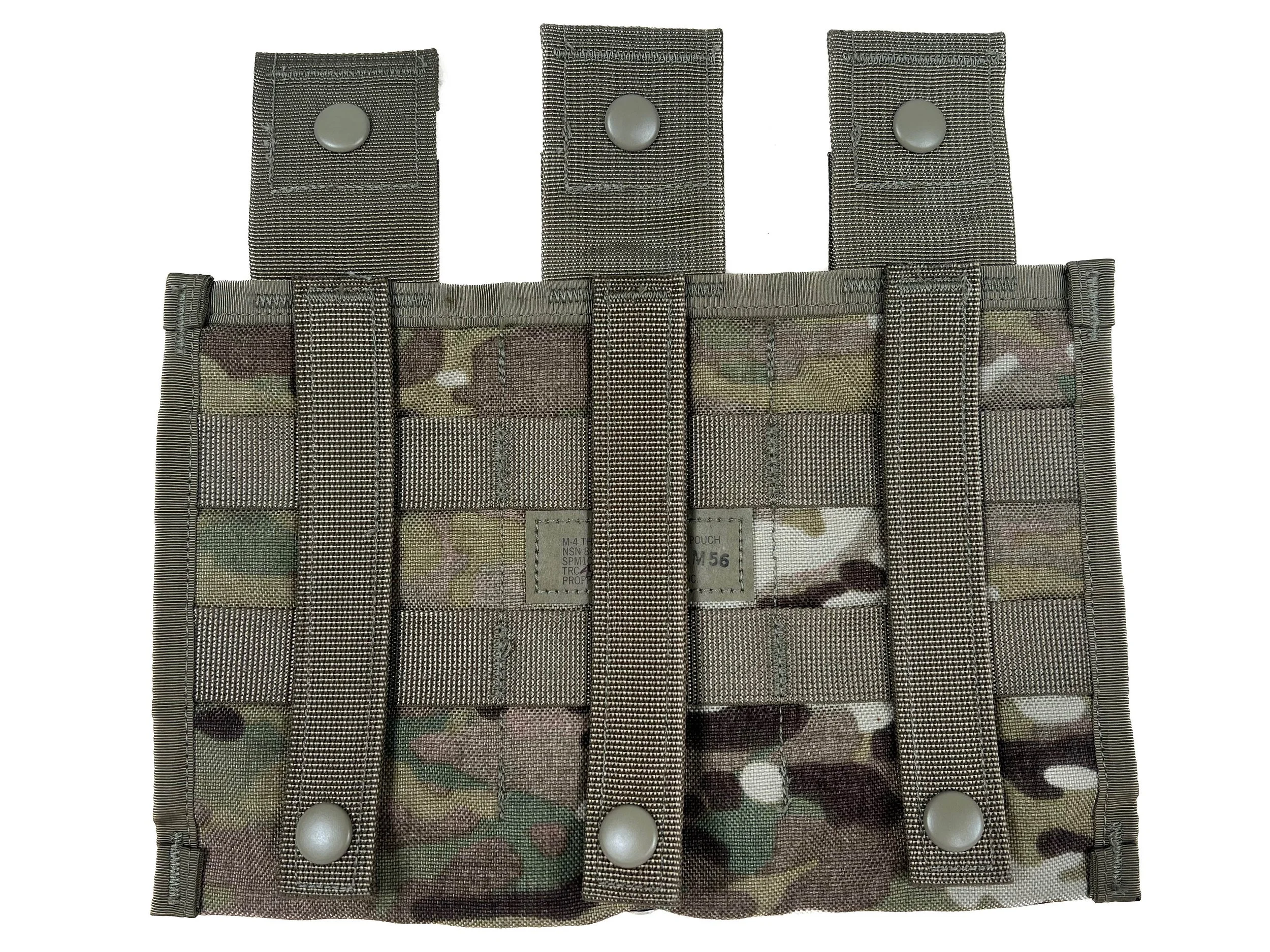 thumbnail image 2 of US Army Molle II Triple Magazine Pouch – Multicam OCP, Side X Shingle, Used 2 of 3