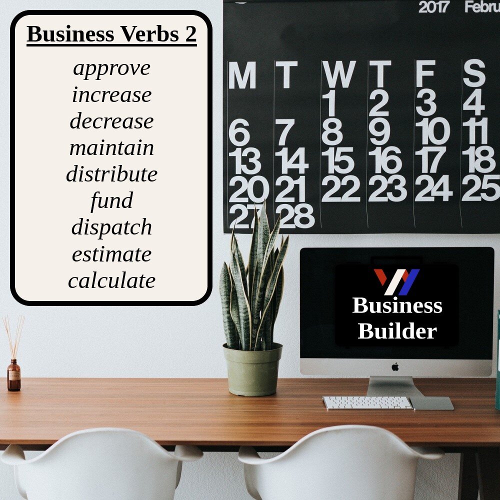 Business Builder: Business Verbs #2