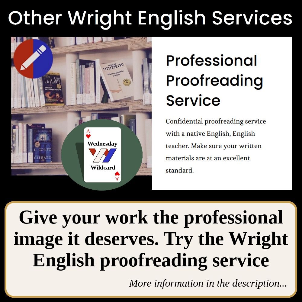 Wednesday Wildcard: Professional Proofreading Service