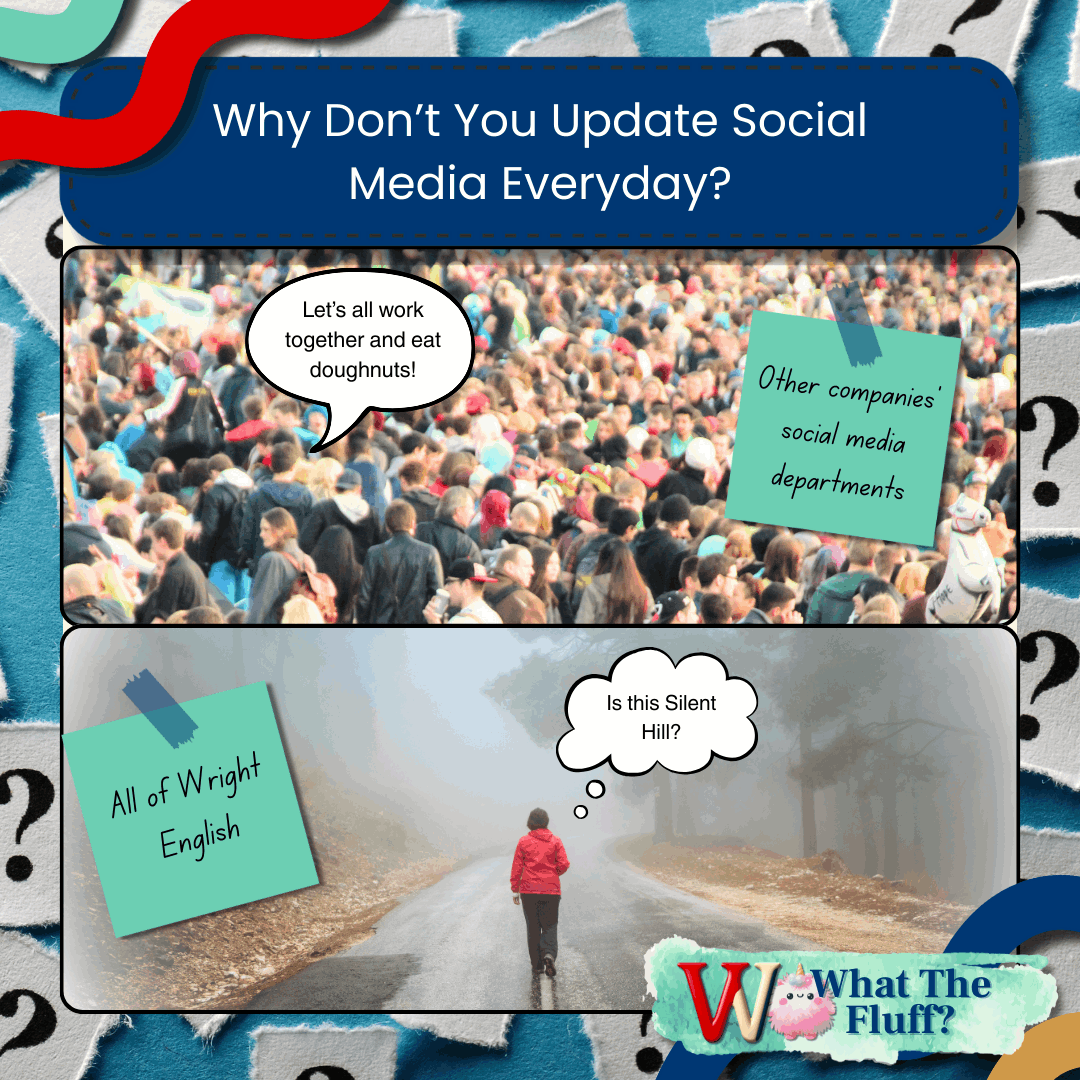 What The Fluff Wednesday: Why Don’t You Update Social Media Every Day?