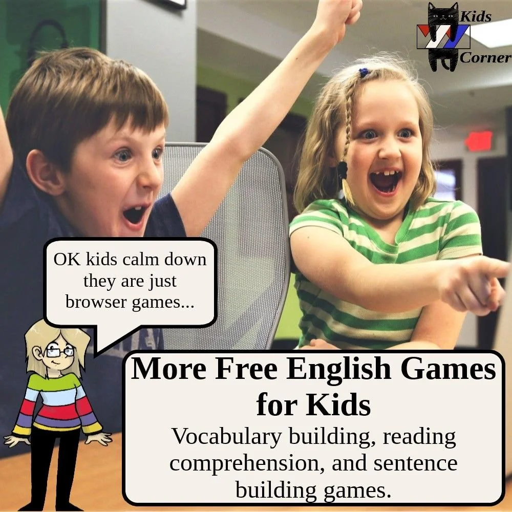 More Free English Games for Kids |Kids Corner| — Wright English