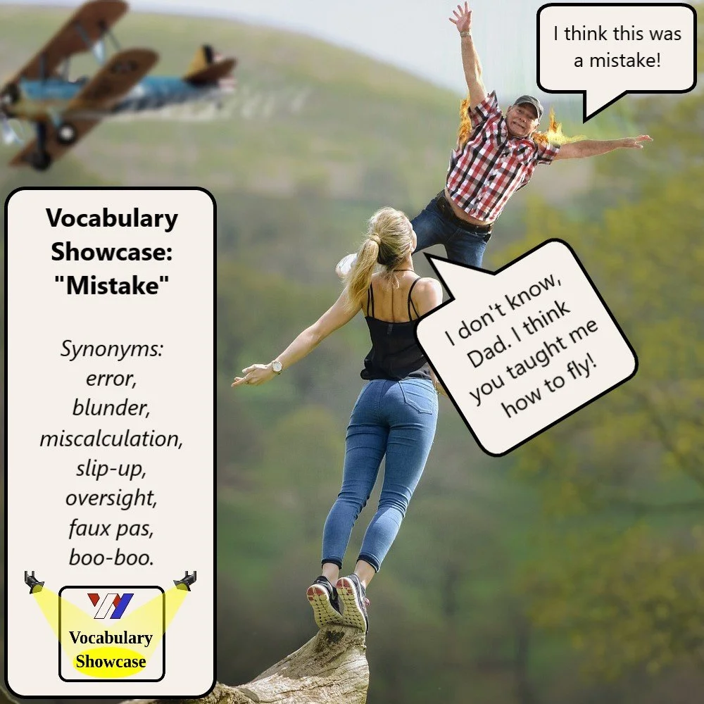 Vocabulary Showcase Synonyms For Mistake Wright English