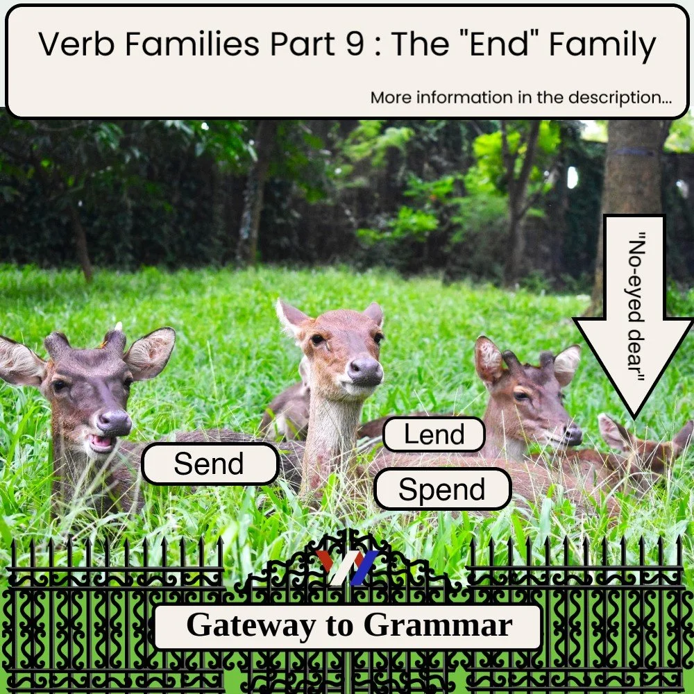 Verb Families Part 9 - The “End” Family |Gateway to Grammar| — Wright ...