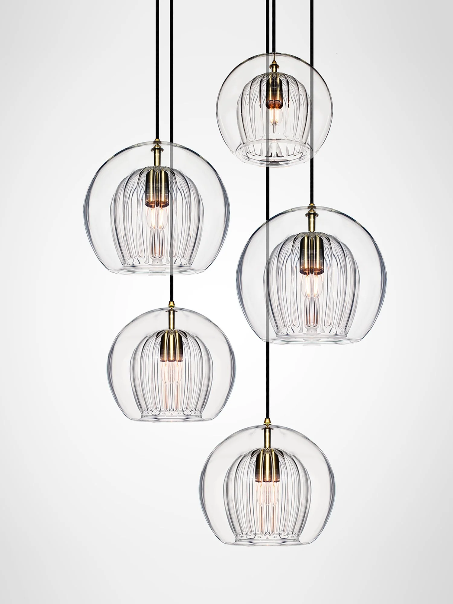 Pleated Crystal - Cluster 5 - Clear - White.jpg