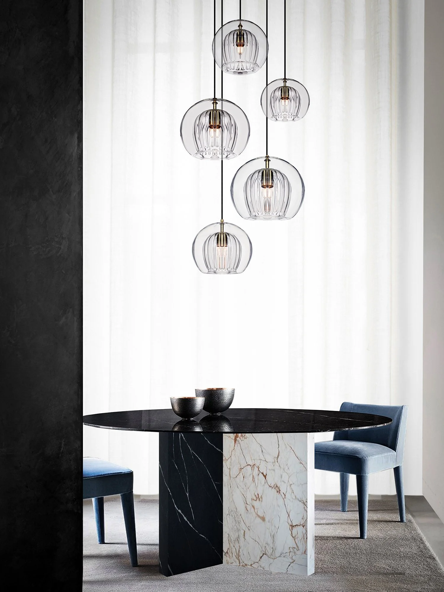 Lifestyle 2 - Pleated Crystal cluster 5 - clear.jpg