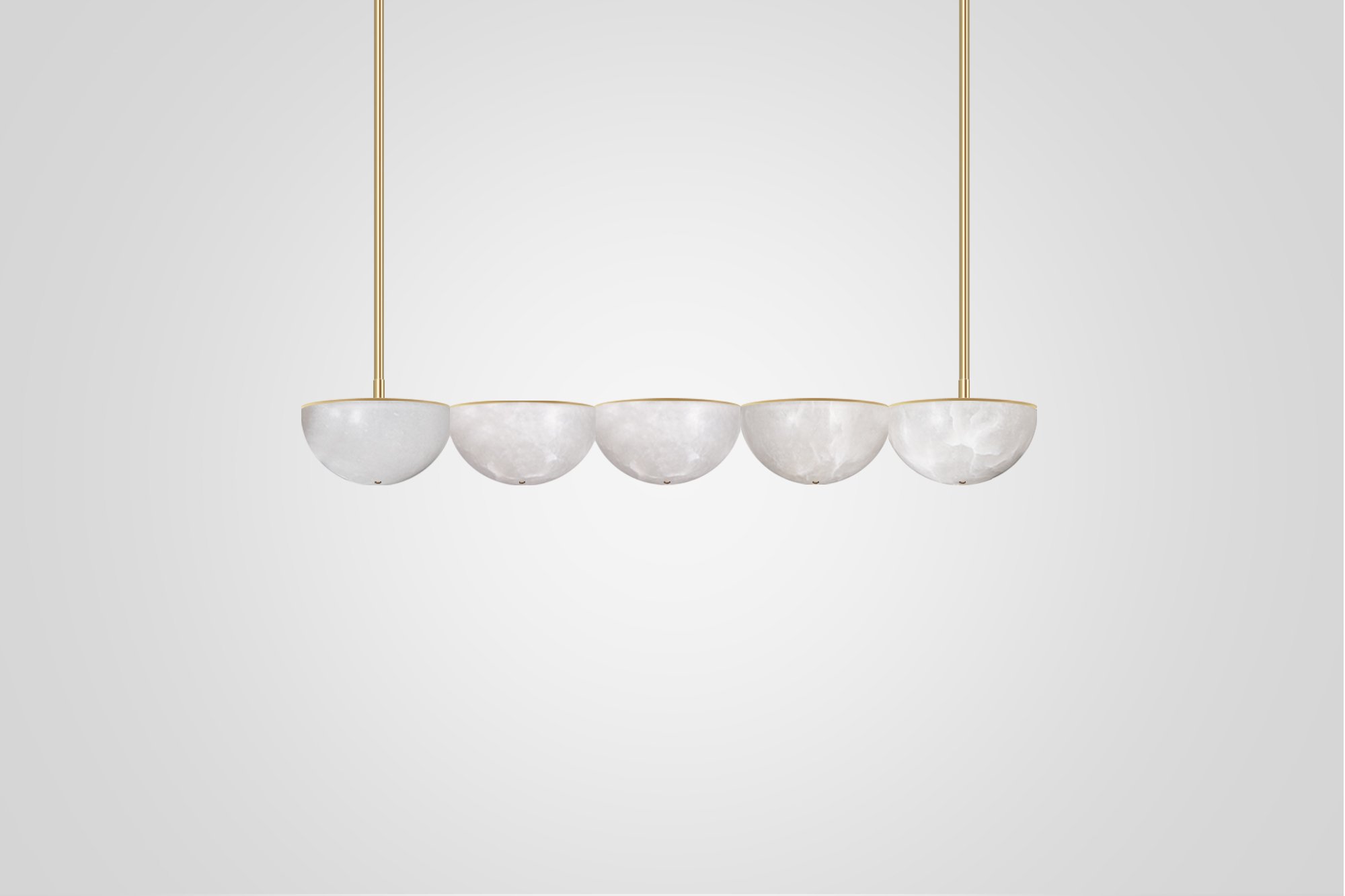 Hemisphere Linear Chandelier Small