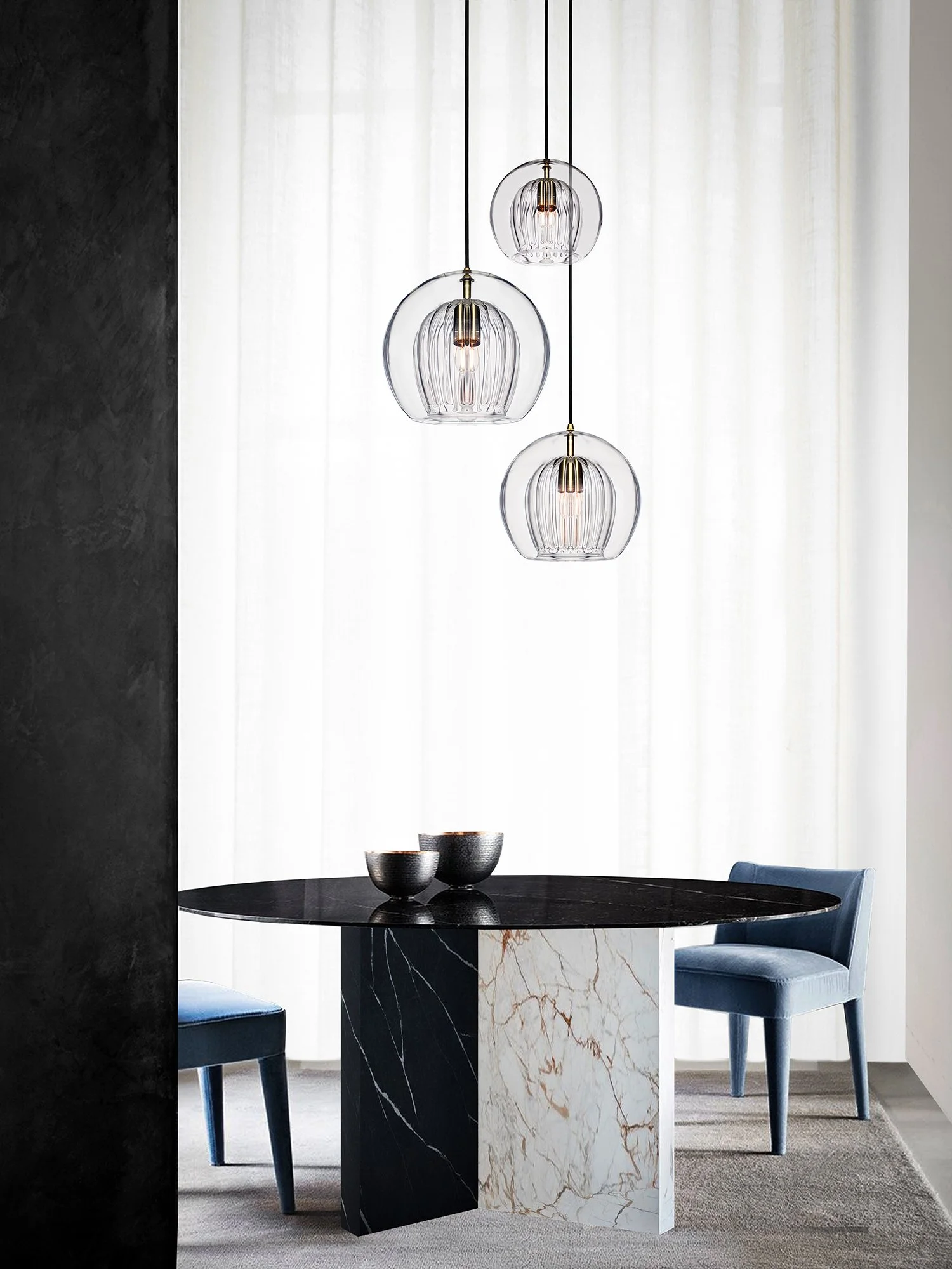 Lifestyle 2 - Pleated Crystal cluster 3 - clear.jpg