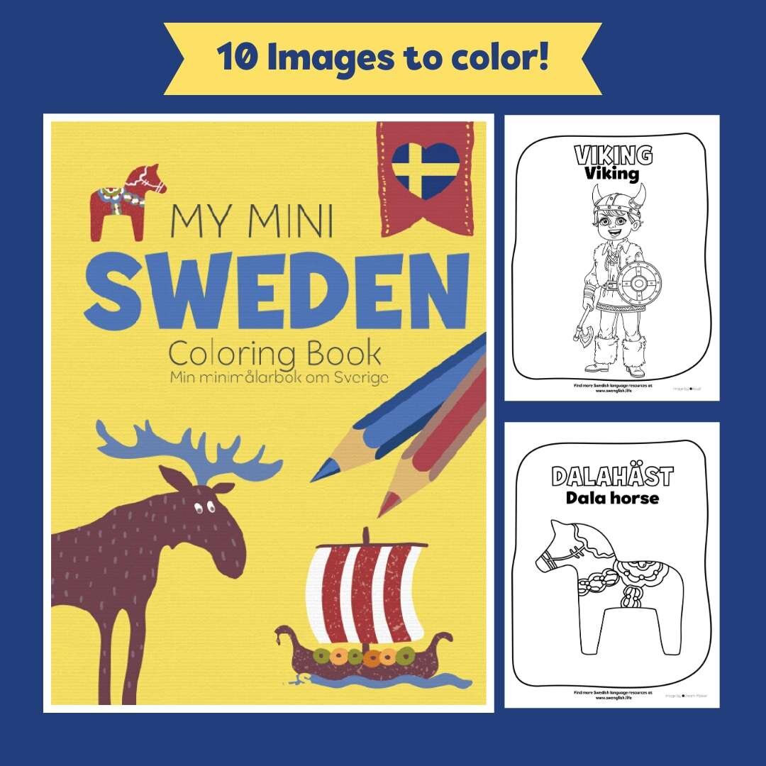 Swedish Coloring Book: My First Swedish Words PDF and Paperback ...