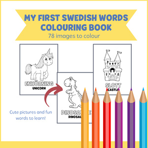 Swedish Coloring Book: My First Swedish Words PDF and Paperback ...