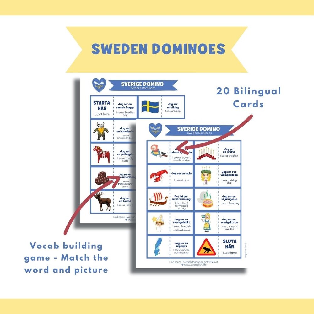 Sweden Dominoes PDF Kit (Ages 3+)