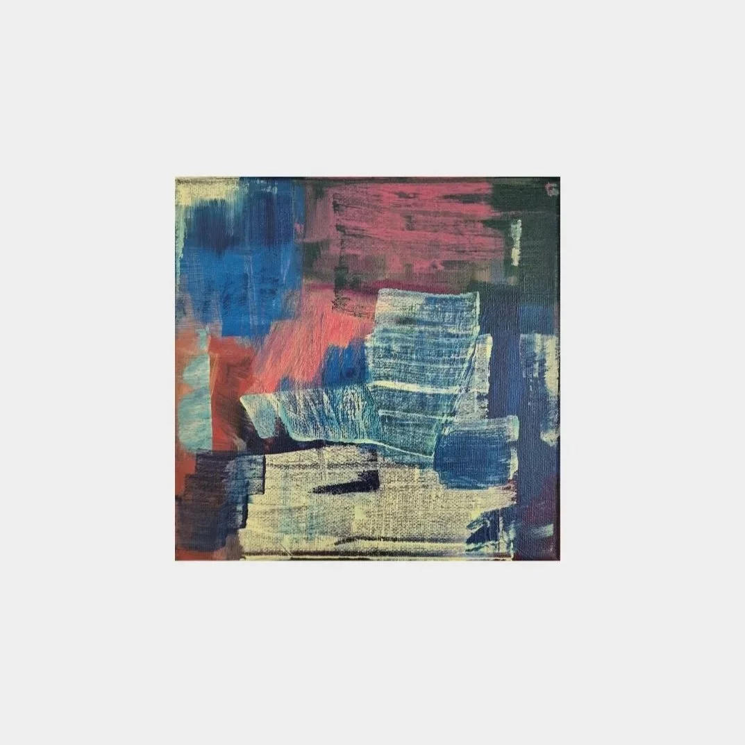 Stacks - 20cm x 20cm acrylic on canvas