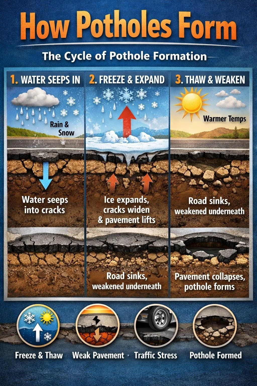 How Do Potholes Form?