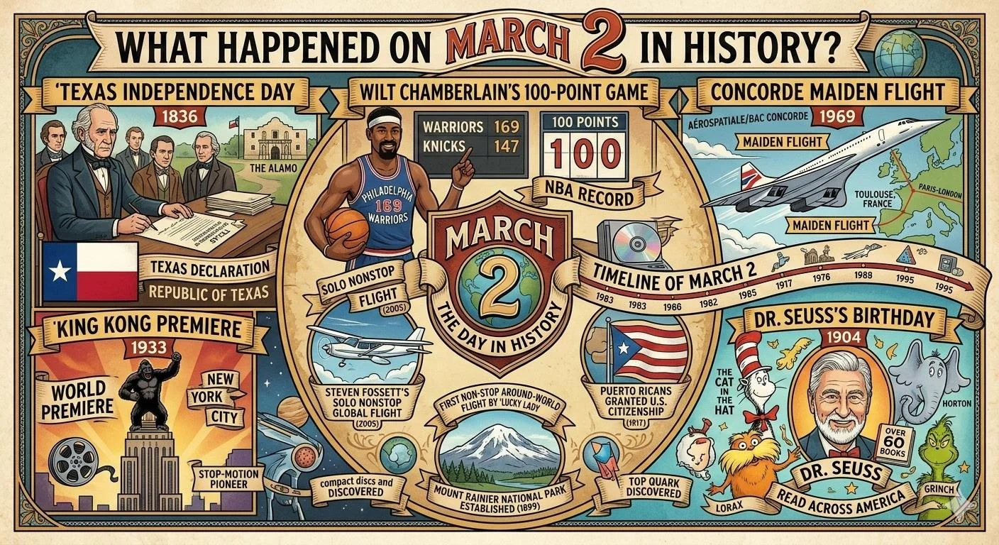 What Happened on March 2 in History?