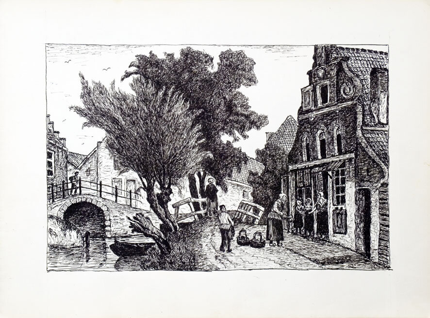 137, 22 juni 1971, Stadsgezicht Enkhuizen omstreeks 1840.jpg