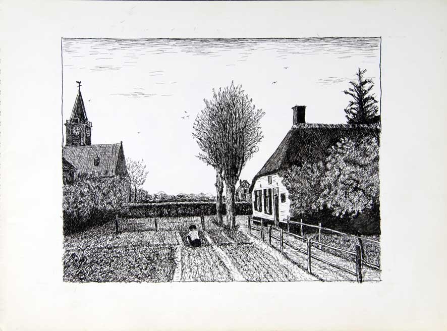 195, 10 maart 1972, Dorpsgezicht op de Veluwe.jpg