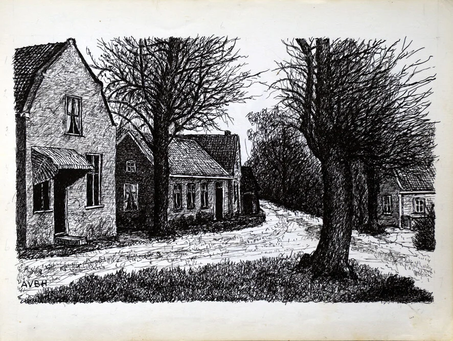 350, 31 december 1974, Gehucht in de winter.jpg