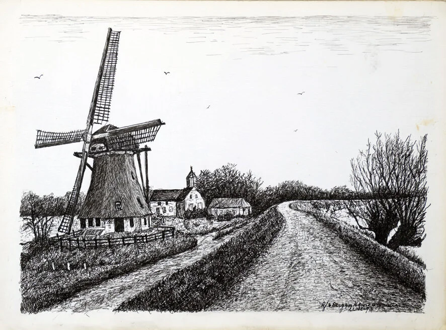 301, 22 december 1973, Molen aan de dijk Waardenburg.jpg