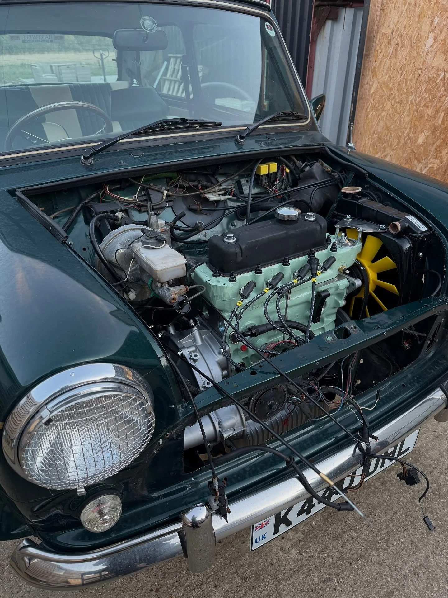 Some more Autumnal outside engine fitting. Quickly get as much as possible done on this and get it back into the dry before the rain arrives! 
📧 chris@craftedclassics.co.uk
www.craftedclassics.co.uk
📞 01728628538
.
. 
.
.
.
.  #lovemyjob #clean #a