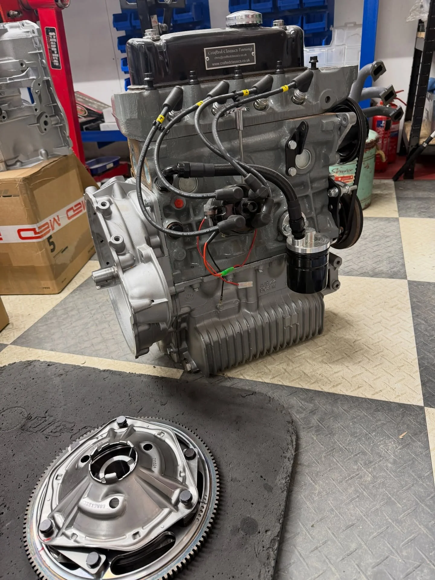 Successful test on the Mighty Mini build. Time for flywheel to go on and then dress ready to be fitted back into the little racer 🚀💪
📧 chris@craftedclassics.co.uk
www.craftedclassics.co.uk
📞 01728628538
.
. 
.
.
.
.  #lovemyjob #clean #aseries #