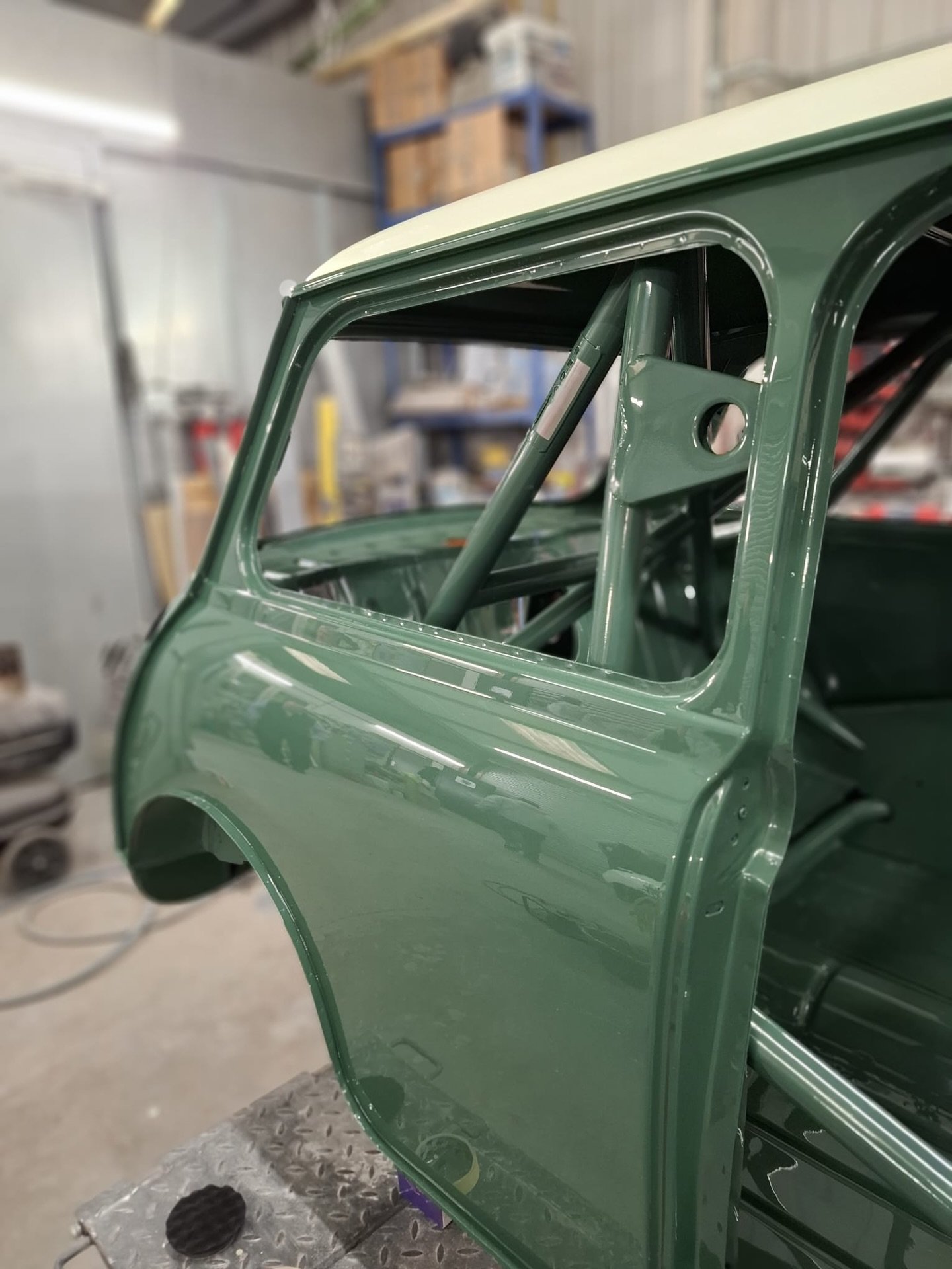 Oh boy. Christmas has come early!! Cafe Racer 003 is in paint at long last. 
📧 chris@craftedclassics.co.uk
www.craftedclassics.co.uk
📞 01728628538

.
. 
.
.
.
.  #lovemyjob #clean #aseries #aseriesengine #aseriesspecialist #craftedclassicstuning #m