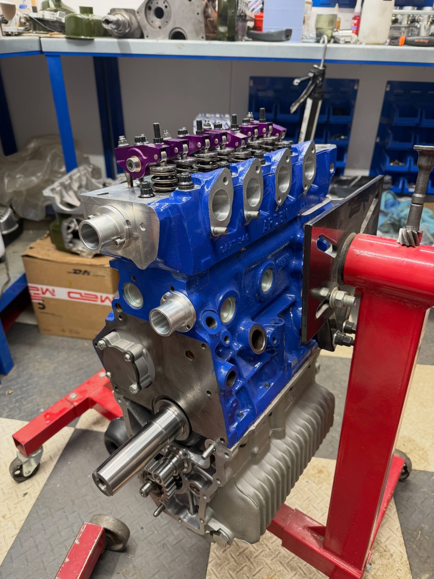 This 1460 is very close to coming off the stand and having final parts fitted for dyno test. Fabulous colour and I can&rsquo;t wait to hear it sing. #engine #mini #classiccars #retro #vehicle