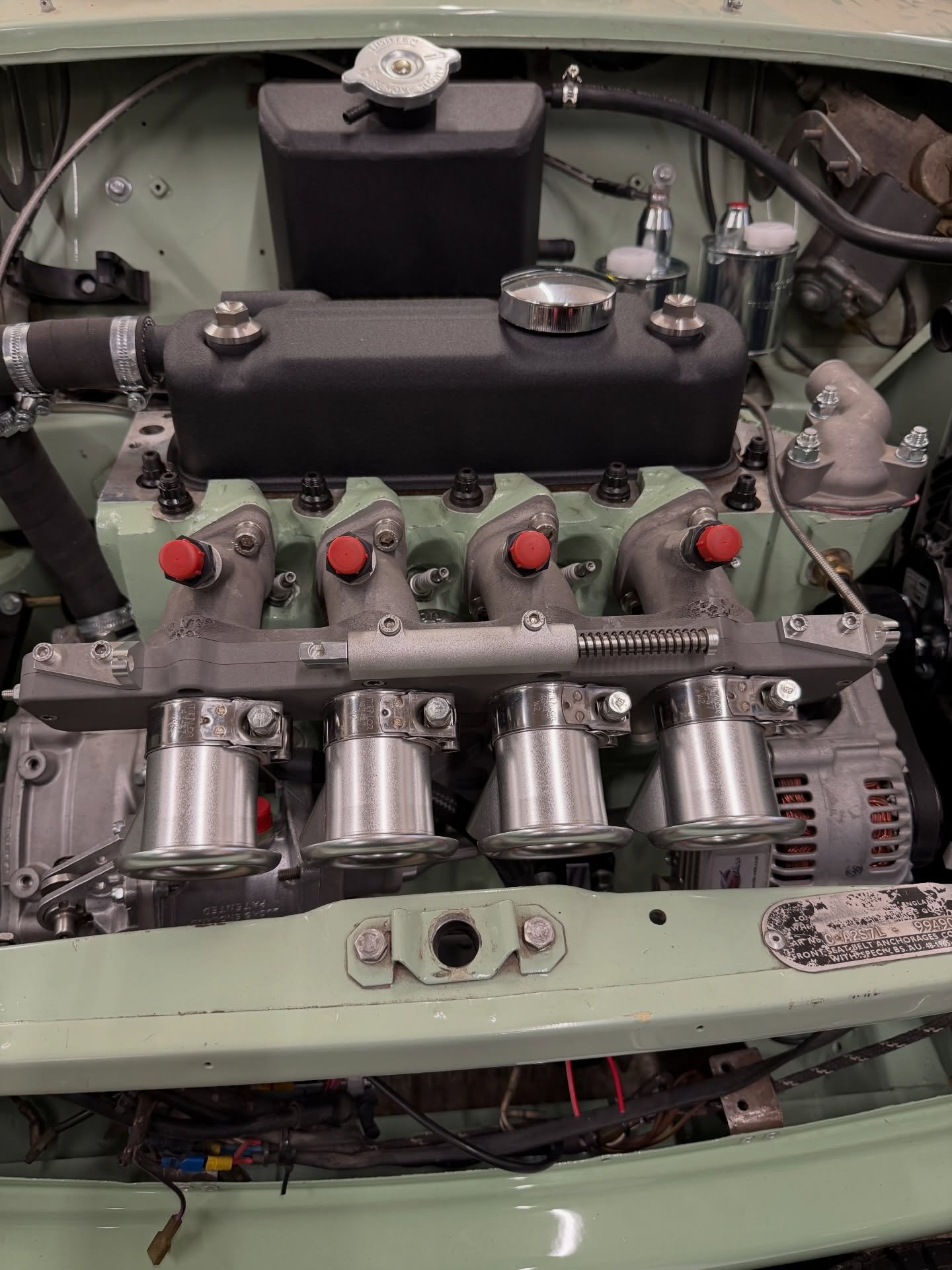 Will there be a demand? Our downdraft Arden inlet manifold adjusted to take electronic fuel injection with our slide throttle assembly and ram pipes. All under bonnet with no modifications. Modern day tuning with a very period feel, sound and appeara