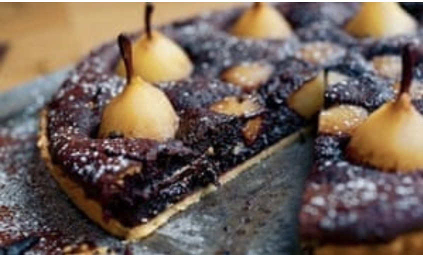 La Tarte Poire Chocolat Brownie