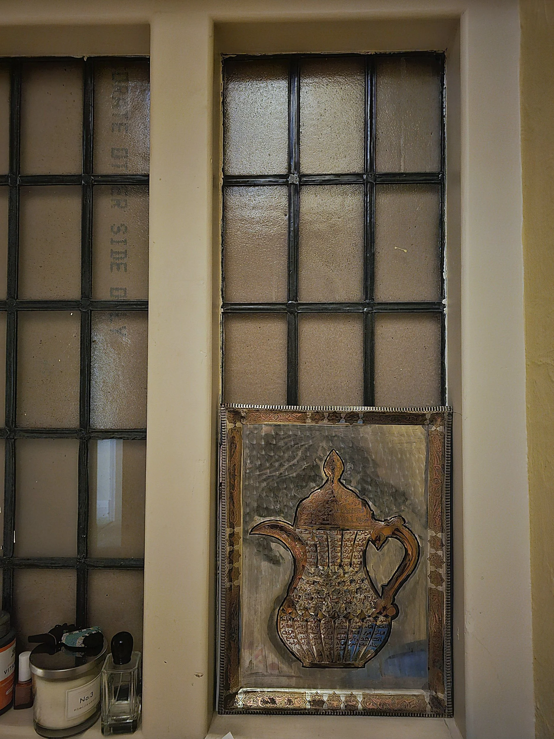 Silver hammered tray