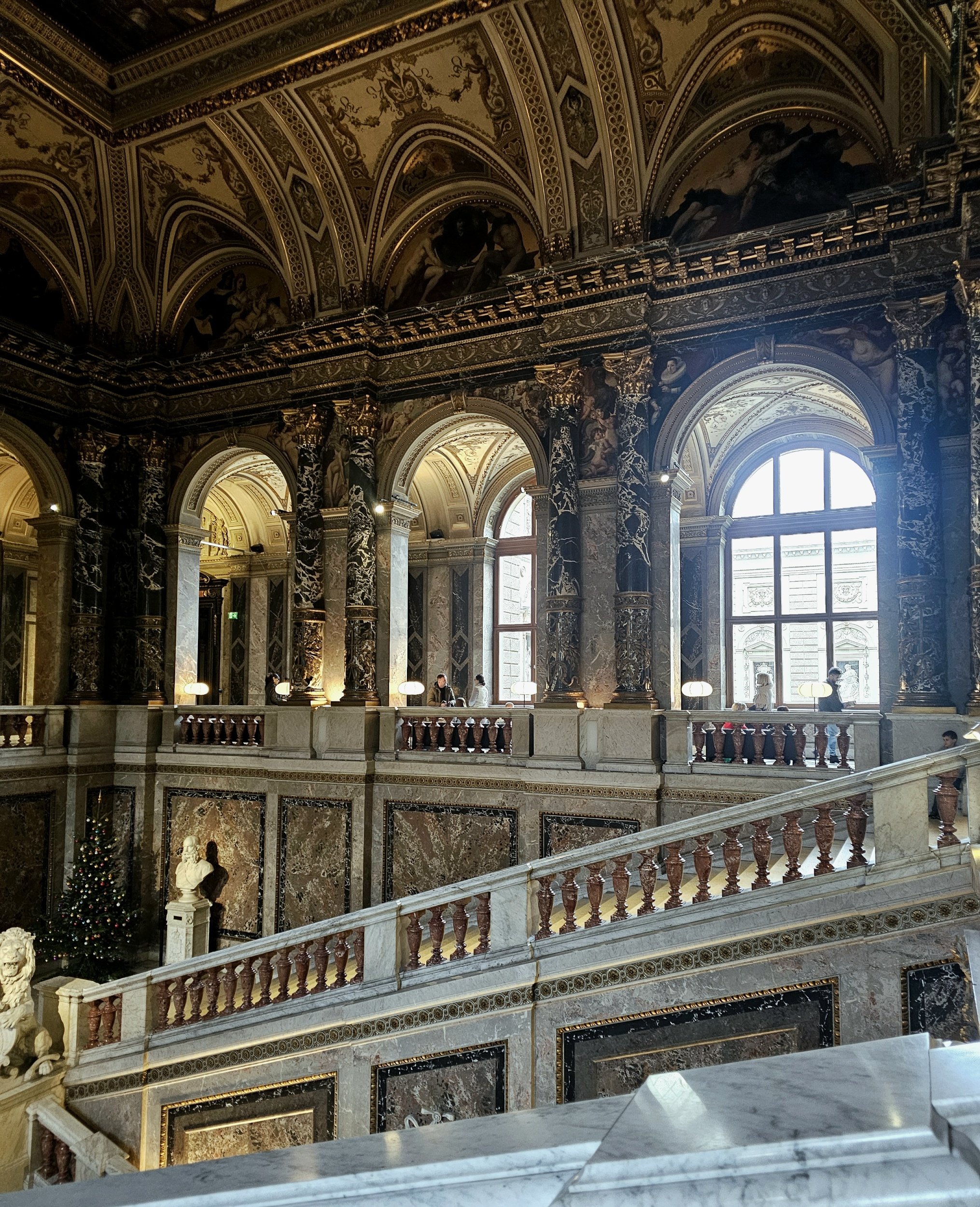 Staircase of Vienna art gallery Kunsthistorisches Museum Wien