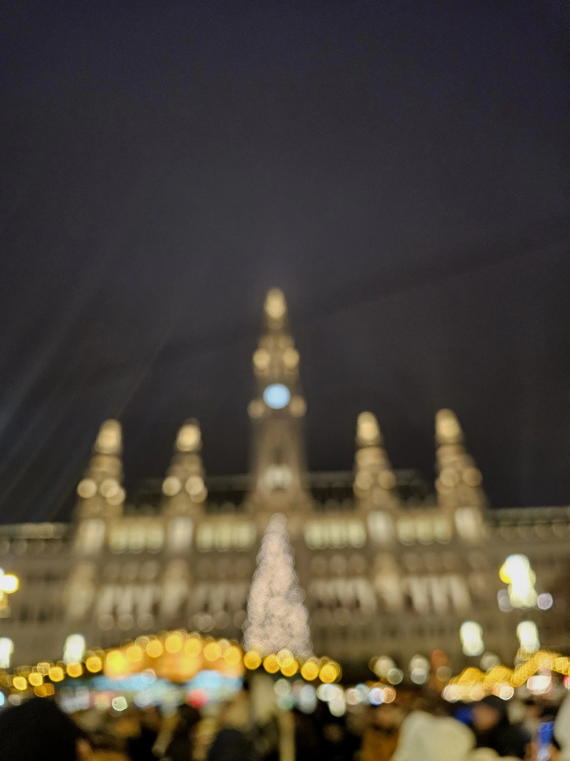 Blurred Christmas market