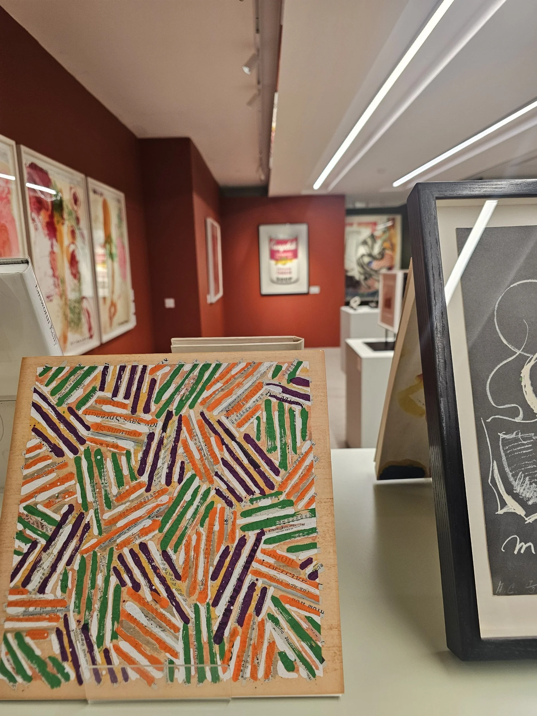 Modern art displayed