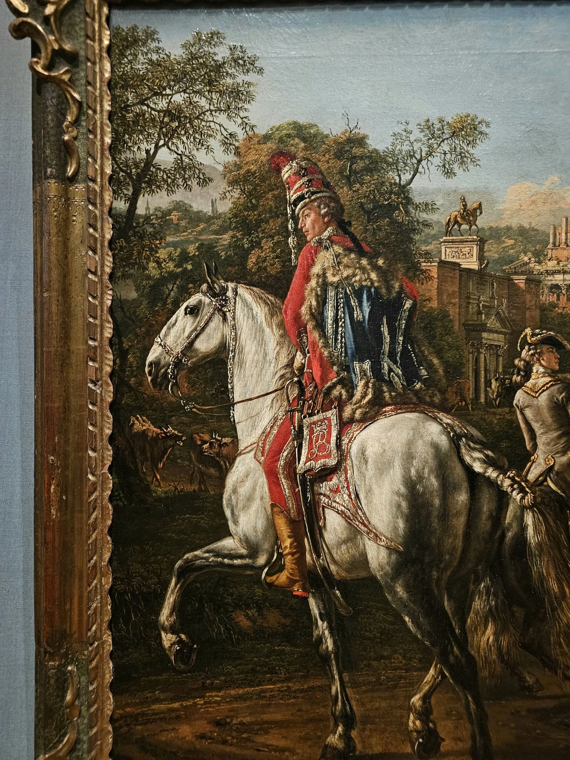 Equestrian Portrait of a Hussar Officer by Bernardo Bellotto