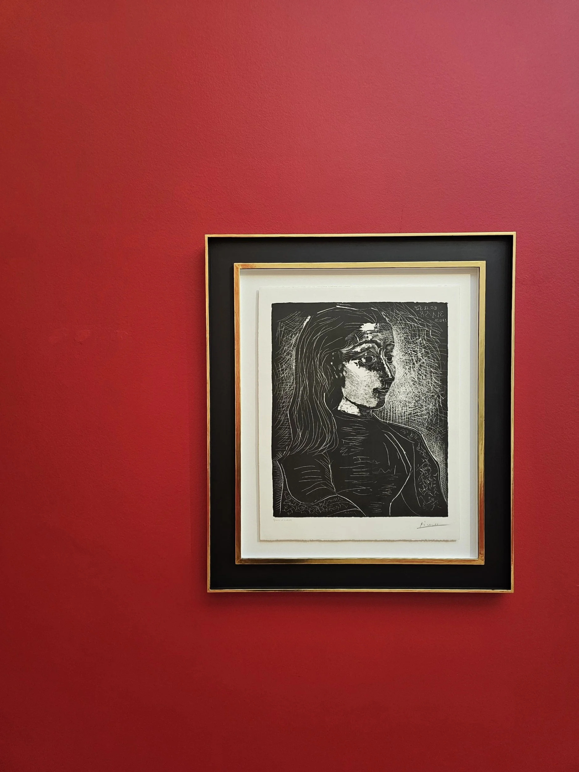 Jacqueline de Profil lithograph by Picasso