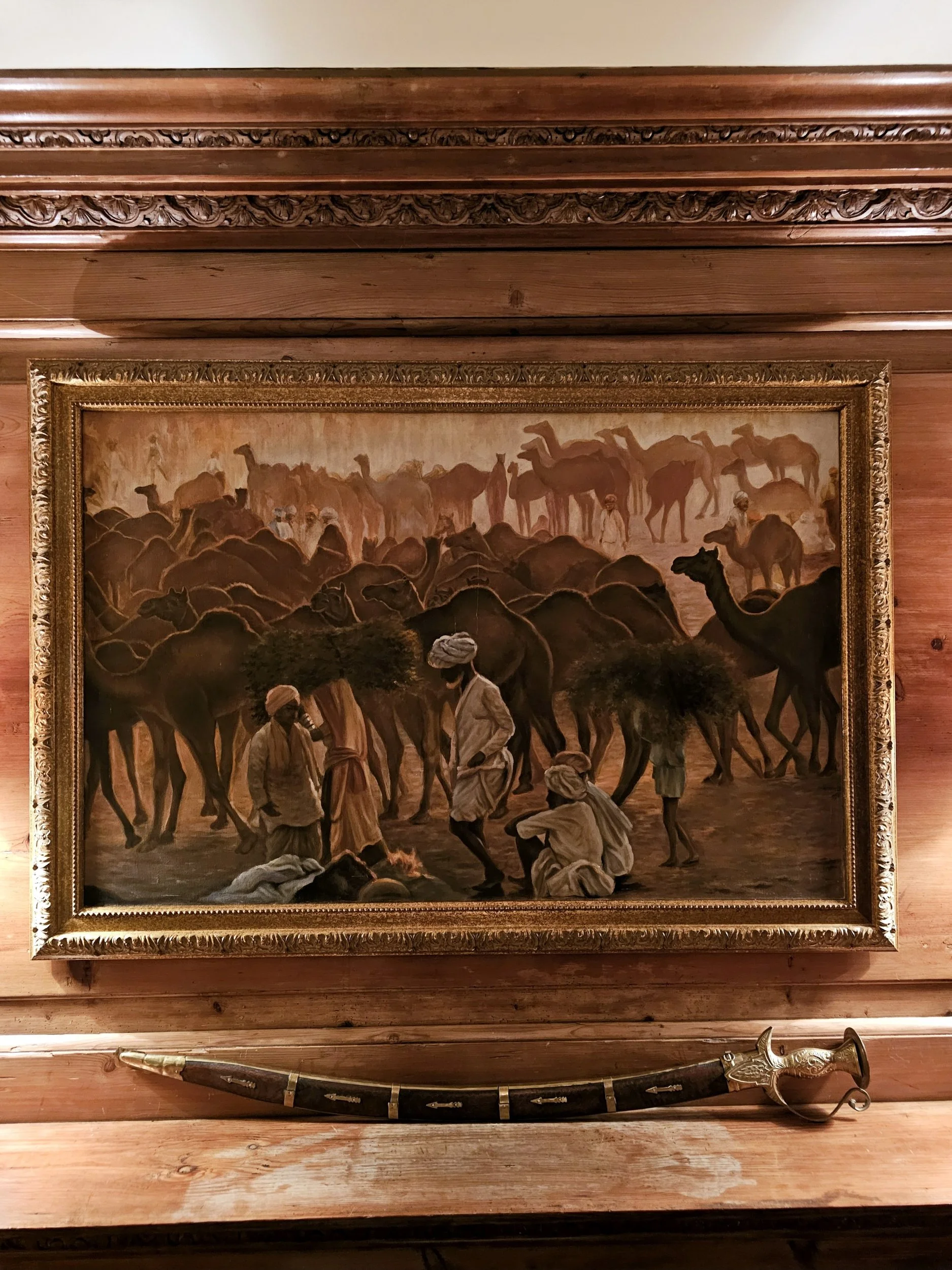 Painting with sword in front