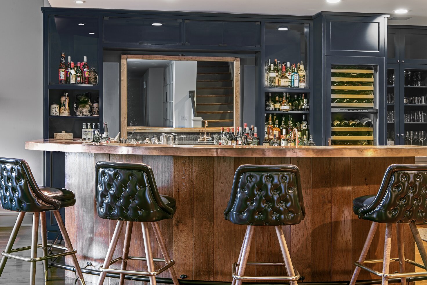 Basement bar area
