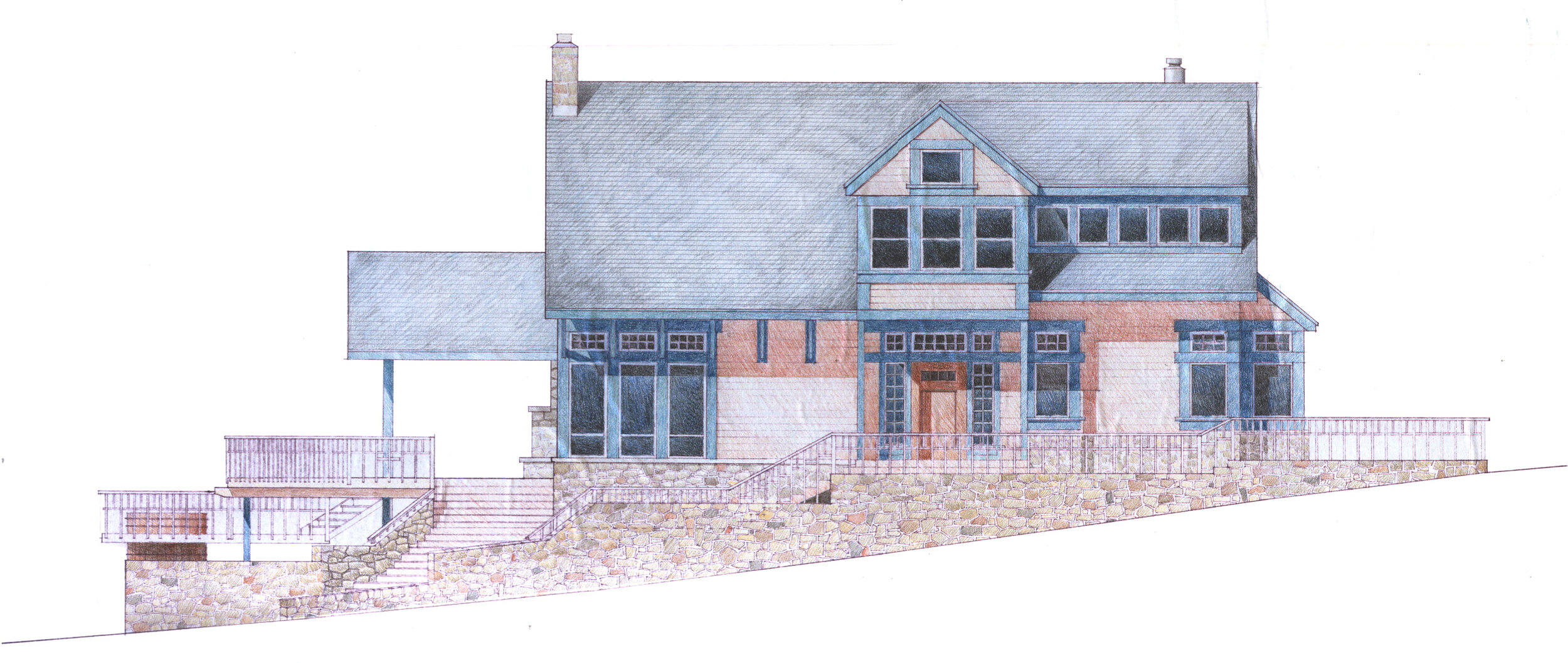 Front elevation rendering
