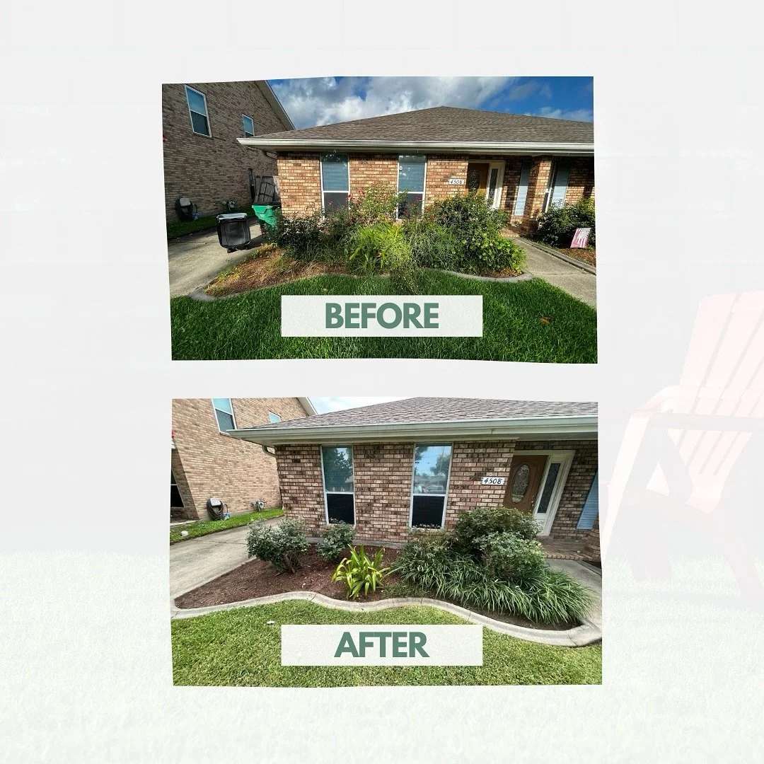 Is your yard getting too hard to handle? Let us take care of the dirty work for you! Call or text 📲 (504) 273-9629 for a free estimate today! 

#yardwork #beforandafter #manscaping #landscaping #smallbusiness #metairielandscaping