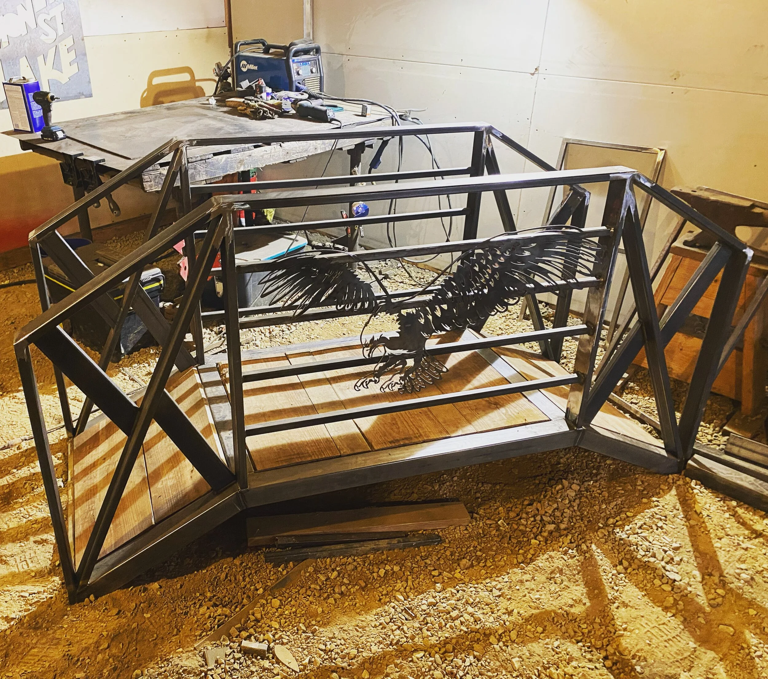 Custom Steel Backyard Bridge