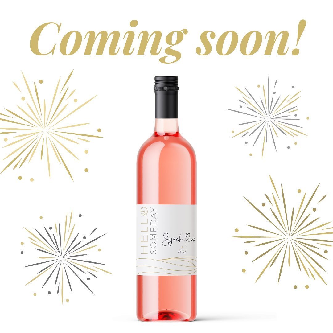 We are so excited to announce that our new Syrah Rose is coming soon!

Who&rsquo;s excited to try it? 😍

#hellosomedaywine #roseallday #newrelease
