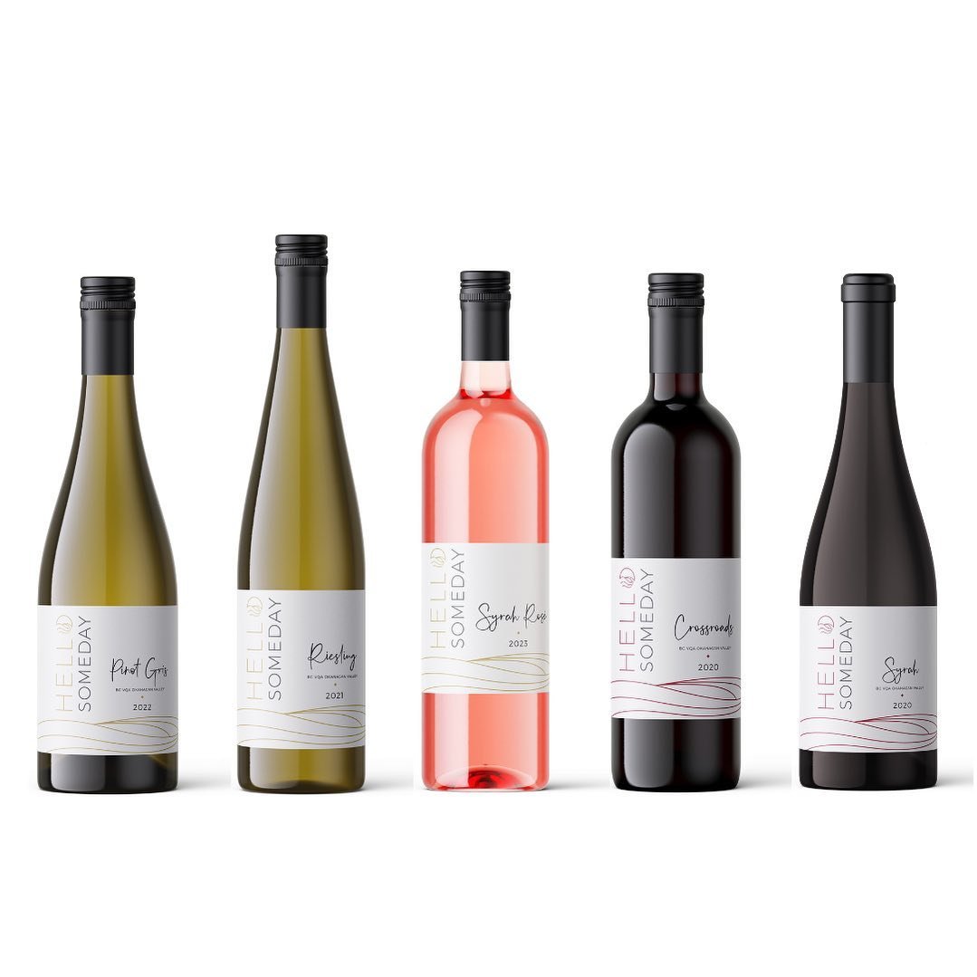 Say hello to our new lineup 👋 

Introducing our new Syrah Rose!

Head to the link in our bio to find out where to find it in stores.

Are you ready for Rose season?☀️

Amazing labels by @soarcreativeyyc 

#HelloSomedayWine #Cheers #WineLovers #WineL