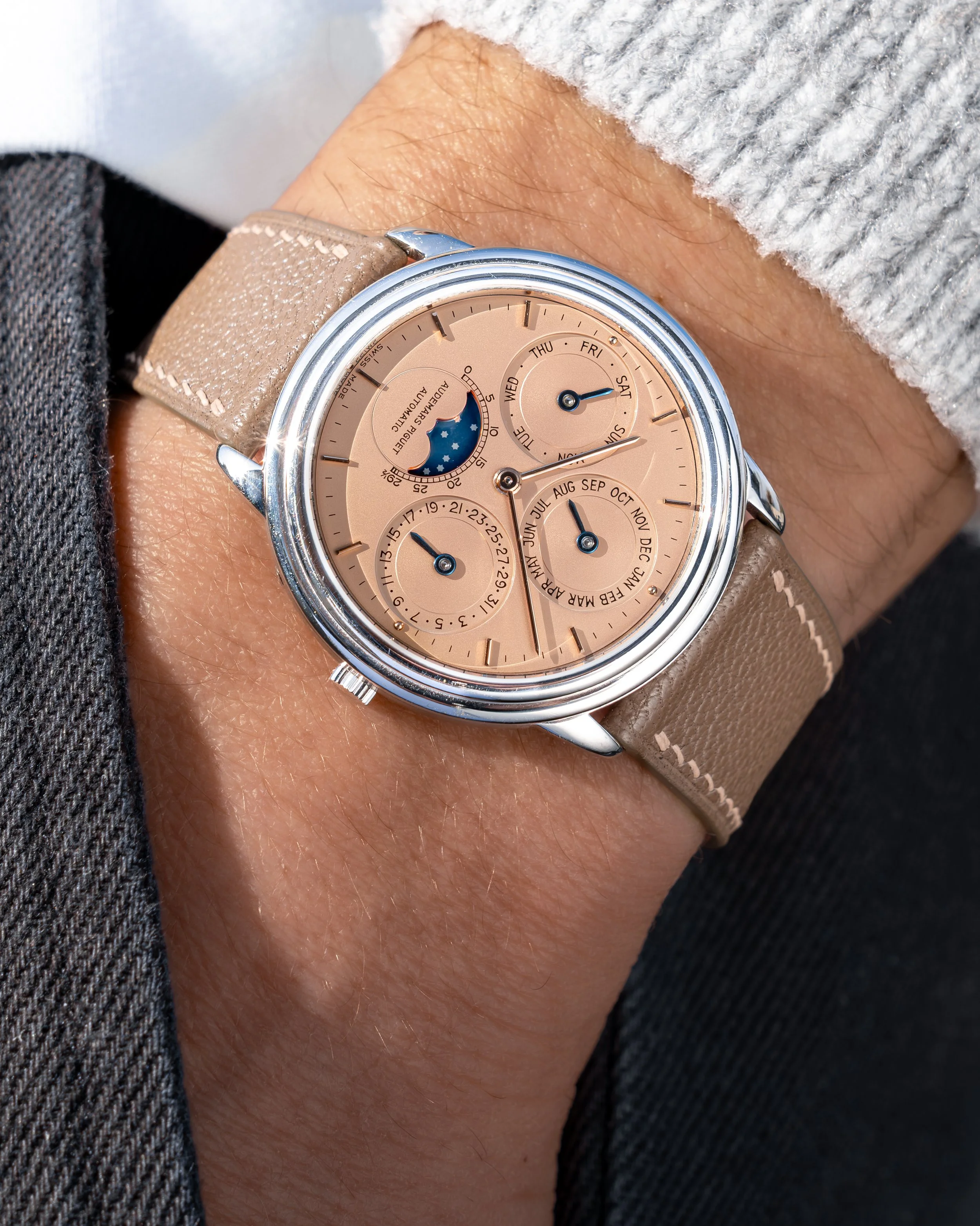 1991 Audemars Piguet Quantieme Perpetuel 25661BC Rose Dial With AP Certificate 4.jpg