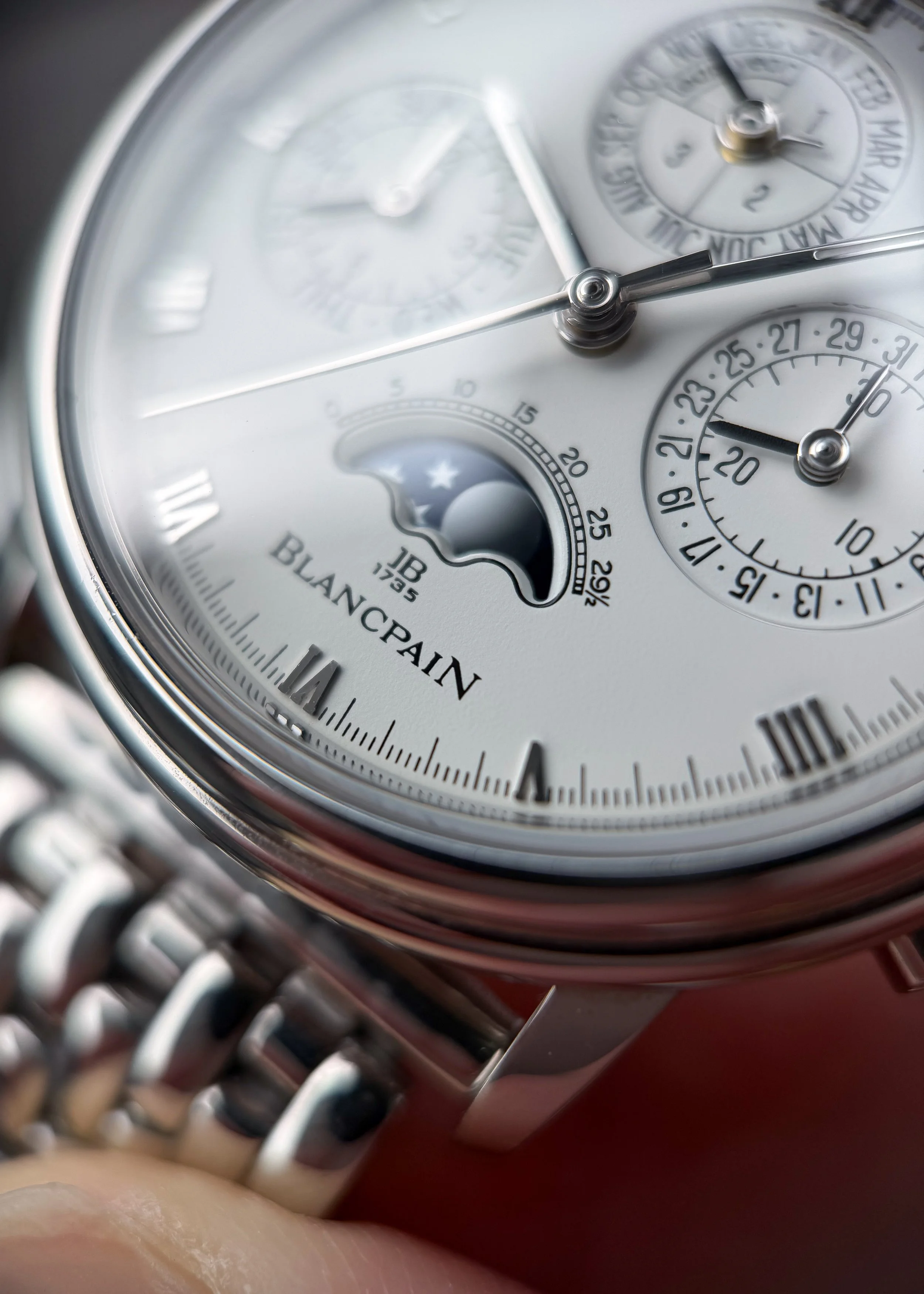 1990's Blancpain Perpetual Calendar Chronograph 5585 Steel with Blank Papers 1.JPG